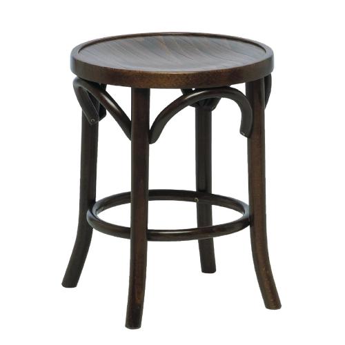 Fameg Bentwood Pub Low Stool Walnut Finish (Pack 2)