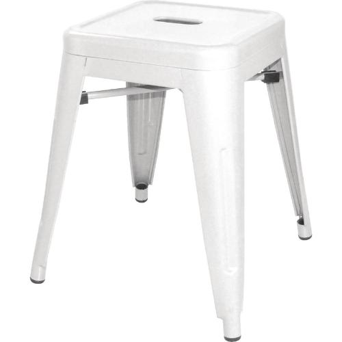 Bolero Bistro Steel Low Stool White (Pack 4)