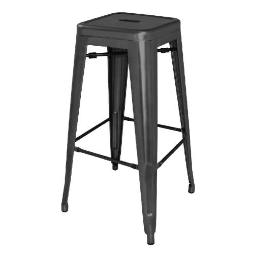 Bolero Bistro Steel�High Stool Black (Pack 4)