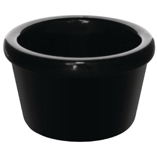 Olympia Kristallon Melamine Ramekin Plain Black - 43ml (Box 12)