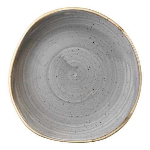 Churchill Stonecast Peppercorn Grey OrganicRoundPlate18.6cm7 1/4"(Box12)(Direct)