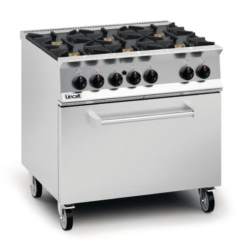 Lincat 6 Burner Range with Drop Door Natural Gas (Direct)