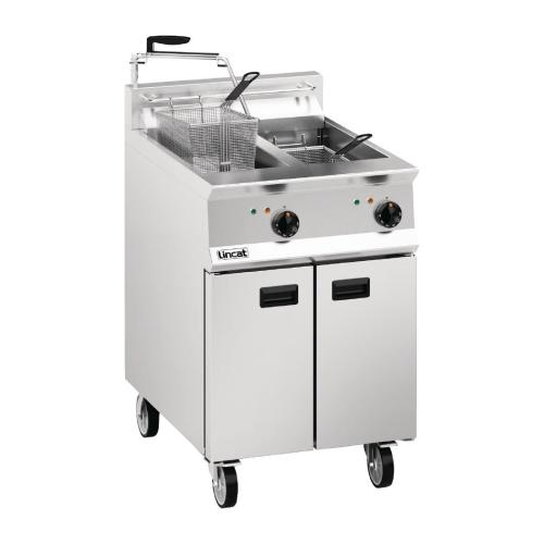 Lincat Opus 800 Electric Fryer Twin Tank 600mm Single Pumped Filtration (Direct)