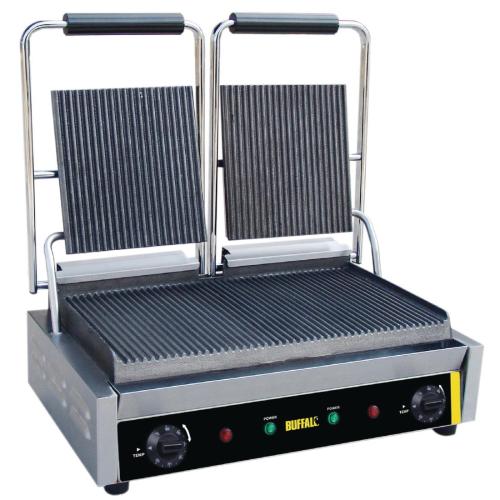 Buffalo Bistro Contact Grill - Double (Ribbed/Ribbed)