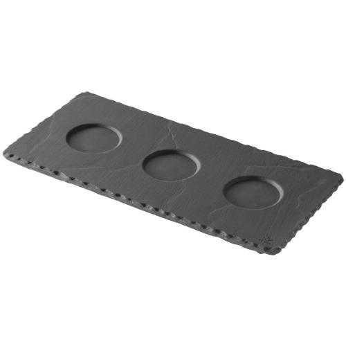 Revol Basalt Tray with 3 Indents - 250x120mm 9 3/4x4 3/4" (Box 6)