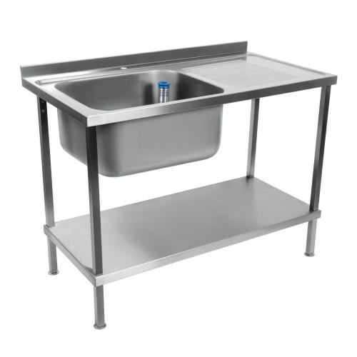 Vogue Sink Single L/H Bowl Single R/H Drainer Flatpack - 1000x900x600mm (Direct)