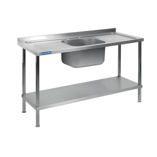 Vogue Centre Sink Bowl Double Drainer Welded - 1800x900x650mm (Direct)