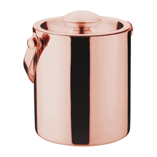 Olympia Barware Copper Ice Bucket Double Wall with Lid - 1Ltr 33.8fl oz