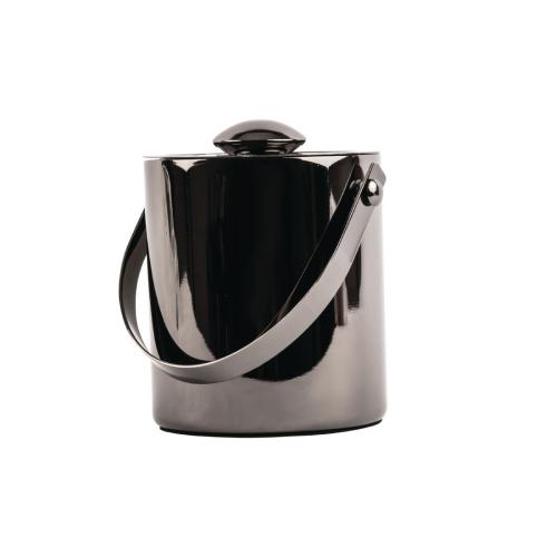 Olympia Barware Gunmetal Ice Bucket Double Wall with Lid - 1Ltr 33.8fl oz