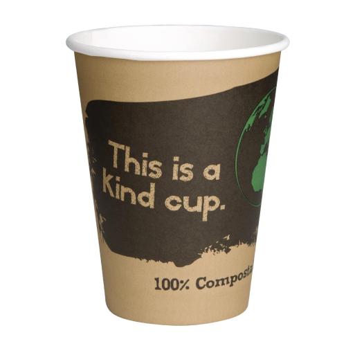 Fiesta Compostable Hot Cup Single Wall 'Kind' - 8oz (Sleeve 50)