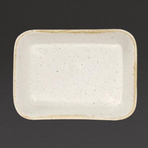 Churchill Stonecast Barley White Rect Dish - 6 3/8x4 3/4x2" (Box 12) (Direct)