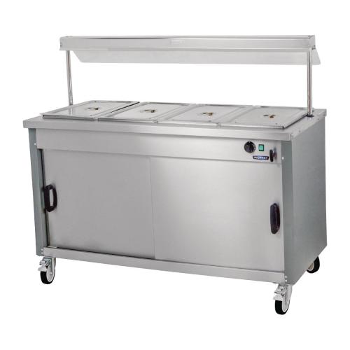 Moffat Mobile Dry Heat Bain Marie & Quartz Gantry & Drop Down Trayslide (Direct)