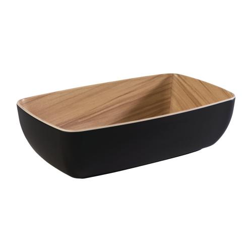 APS Frida Bowl Wood/Black - GN 1/4 265x165x75mm