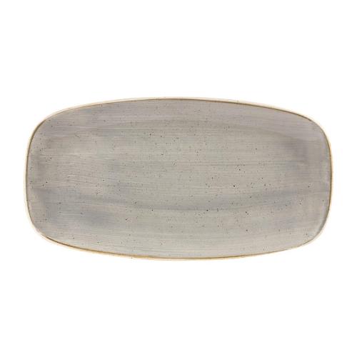 Churchill Stonecast Chefs' Oblong Plate No2 Peppercorn Gry(Box12)127x269(Direct)