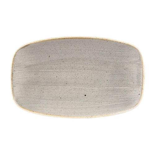 Churchill Stonecast Chefs' Oblong Plate No1 Peppercorn Gry121x200(Box12)(Direct)