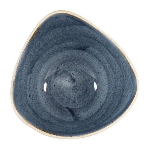 Churchill Stonecast Triangle Bowl Blueberry (Box 12) 235mm (Direct)