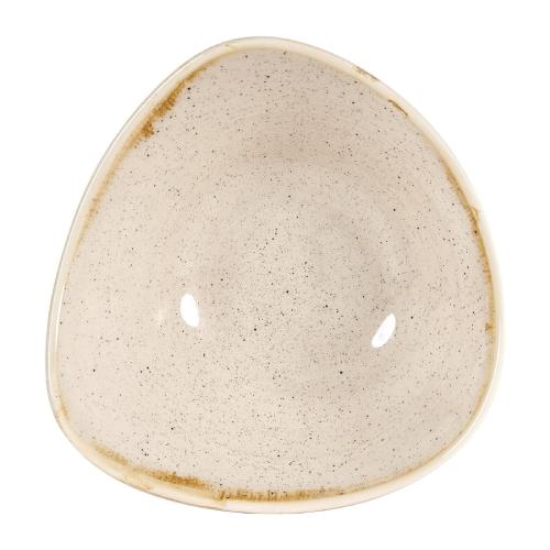 Churchill Stonecast Triangle Bowl Nutmeg Cream (Box 12) 185mm (Direct)