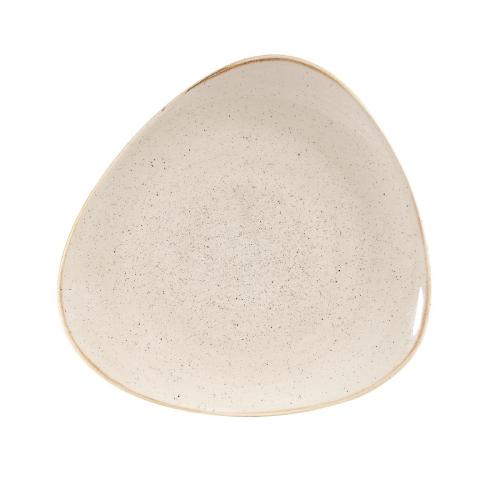 Churchill Stonecast Triangle Plate Nutmeg Cream (Box 12) 265mm (Direct)