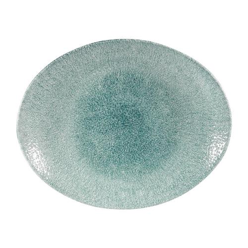 Churchill Studio Prints Raku Oval Coupe Plate Jade Green(Box12)229x270mm(Direct)