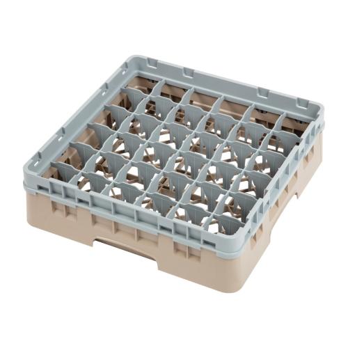 Cambro Camrack Beige 36 Compartments Max Glass - Height 92mm