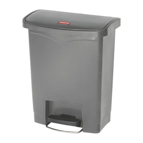 Rubbermaid Slim Jim Container 30L Resin Front Step -On Grey