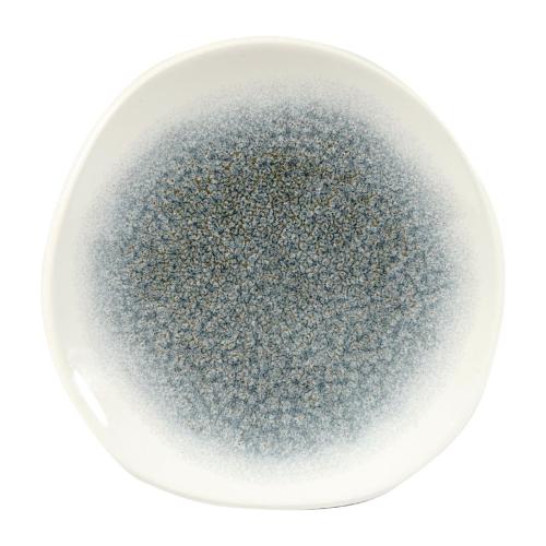 Churchill Raku Topaz Blue Round Trace Plate - 7 1/4" (Box 12) (Direct)