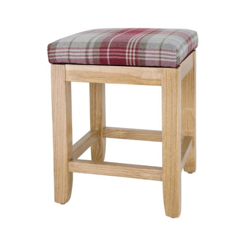 Bolero Austin Low Stool Wine Tartan (Pack 2)