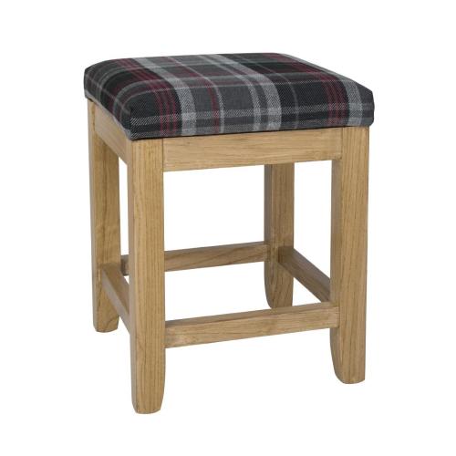 Bolero Austin Low Stool Grey Tartan (Pack 2)