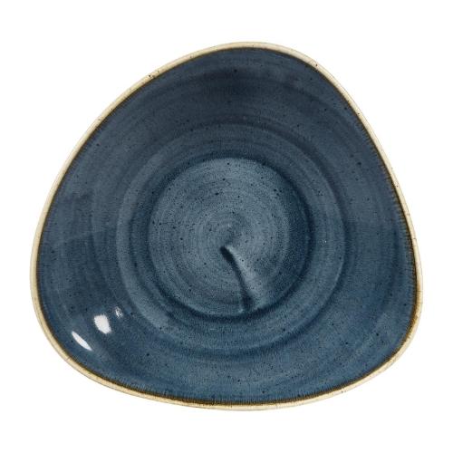 Churchill Stonecast Blueberry Triangle Shallow Bowl 8 1/4x8 1/4"(Box 12)(Direct)