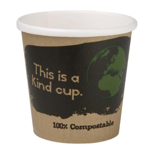 Fiesta Compostable Hot Cup Single Wall 'Kind' - 4oz (Sleeve 50)