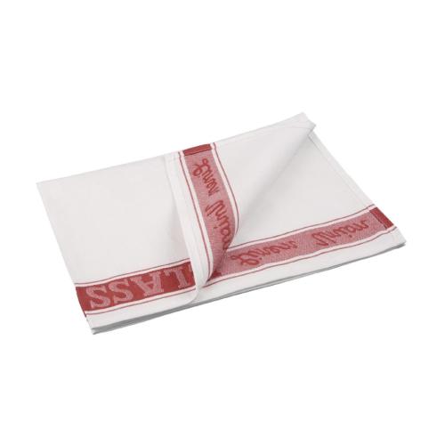 Vogue Glass Cloth Red Border - 760x510mm 30x20"