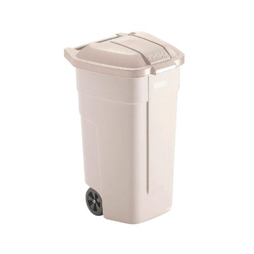 Rubbermaid Big Wheel Container with Beige Lid