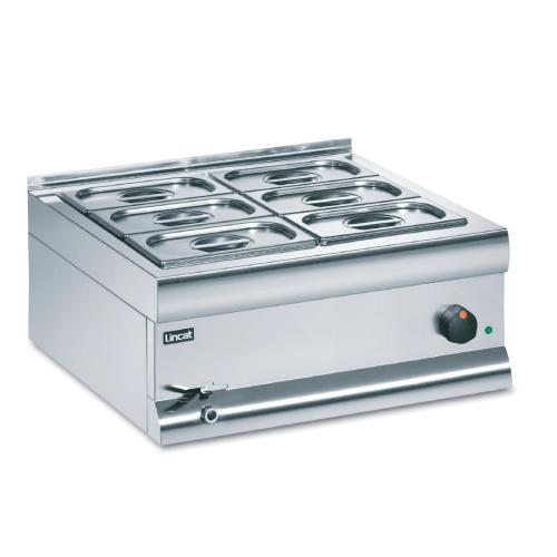 Lincat Bain Marie Wet Heat includes 6 x 1/4 GN - 290Hx600Wx600mmD (Direct)