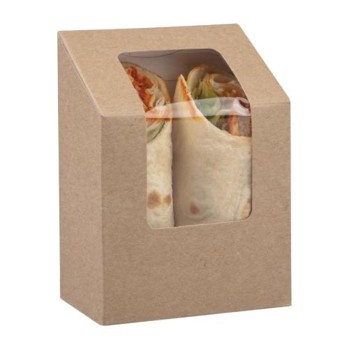 Colpac Tuck Top Wrap Pack Kraft with PLA Window (Pack 500)