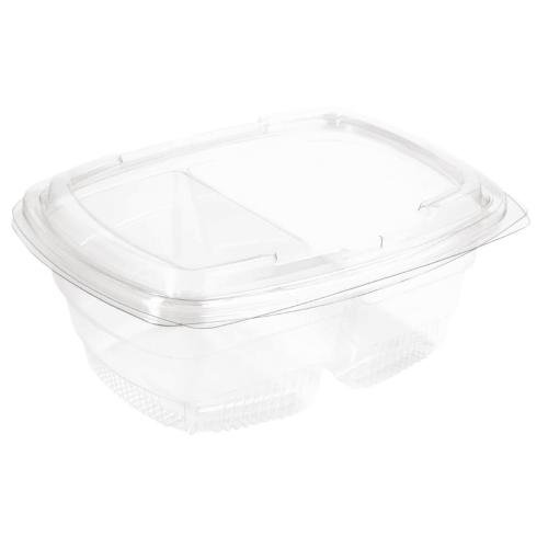 Fresco Salad/Deli Container with Lid 2 Compartment - 900ml (Pack 300)