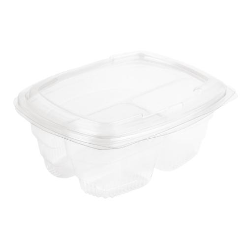 Fresco Salad/Deli Container with lid - 750ml 3 Compartment (Pack 300)