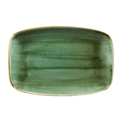 Churchill Stonecast Samphire Green Oblong Plate 30x19.9cm (Box 6) (Direct)