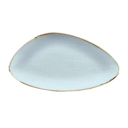 Churchill Stonecast Duck Egg Triangle Plate - 355x188mm (Box 6) (Direct)