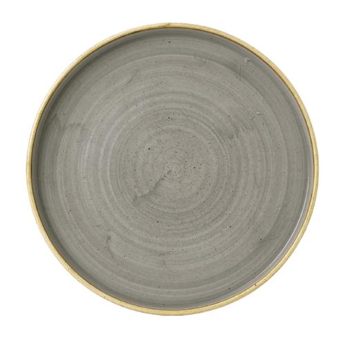 Churchill Stonecast Peppercorn Grey Walled Chefs Plate - 26cm (Box 6) (Direct)