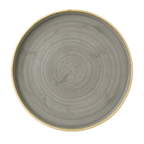 Churchill Stonecast Peppercorn Grey Walled Chefs Plate 210mm (Box 6) (Direct)