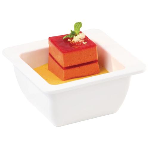 APS Apart Melamine Square Bowl White - 150mm