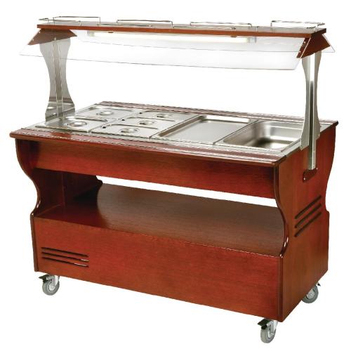 Roller Grill Salad Bar Warm Dark Wood (Direct)