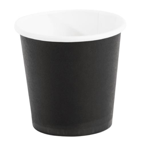 Fiesta Recyclable Hot Cup Single Wall Black 4oz (Box 1000)