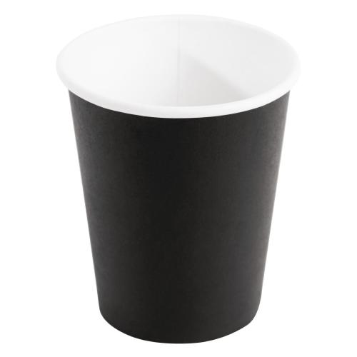 Fiesta Recyclable Hot Cup Single Wall Black 8oz (Box 1000)