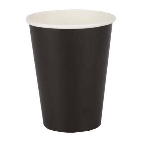 Fiesta Recyclable Hot Cup Single Wall Black 12oz (Box 1000)