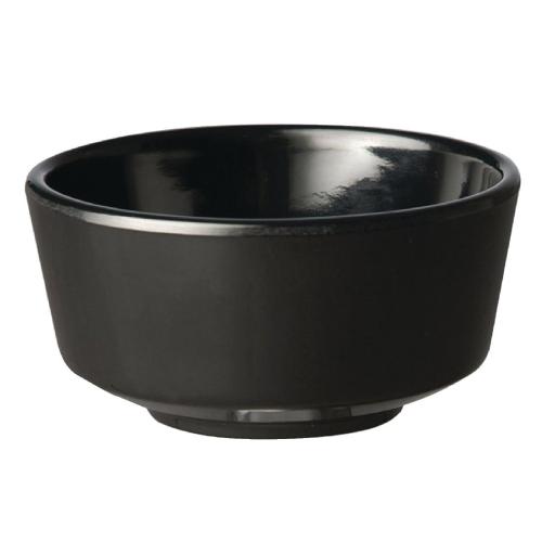 Float Round Bowl Melamine Black - 90mm