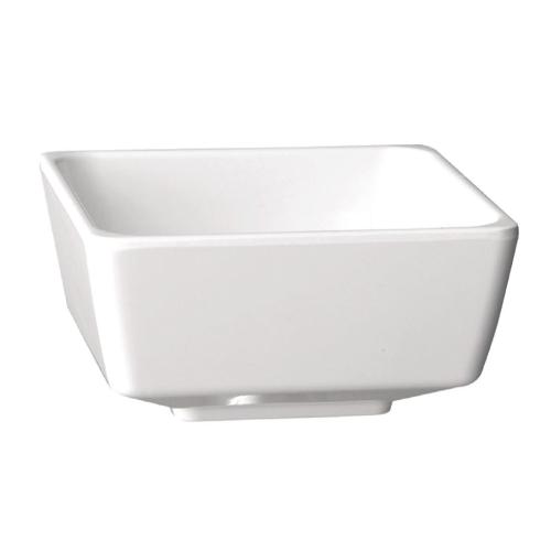 Float Square Bowl Melamine White - 30ml 90x90mm