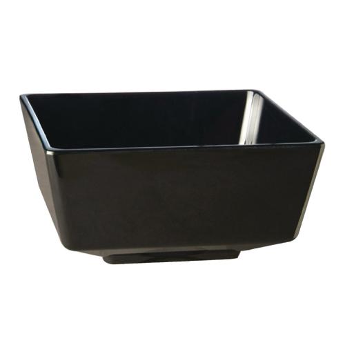 Float Square Bowl Melamine Black - 250x250mm