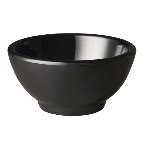 Pure Round Bowl Melamine Black - 55mm