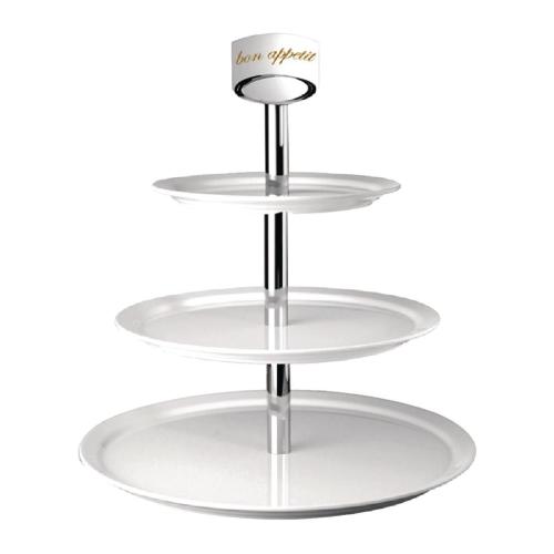 Casual 3 tier Cake Stand with Sign Melamine 310x410x510d h550mm (B2B)